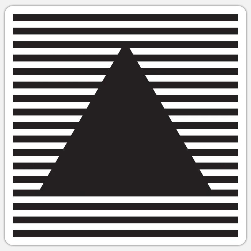 triangle noir hors lignes Sticker taille S (10 x 10 cm)
