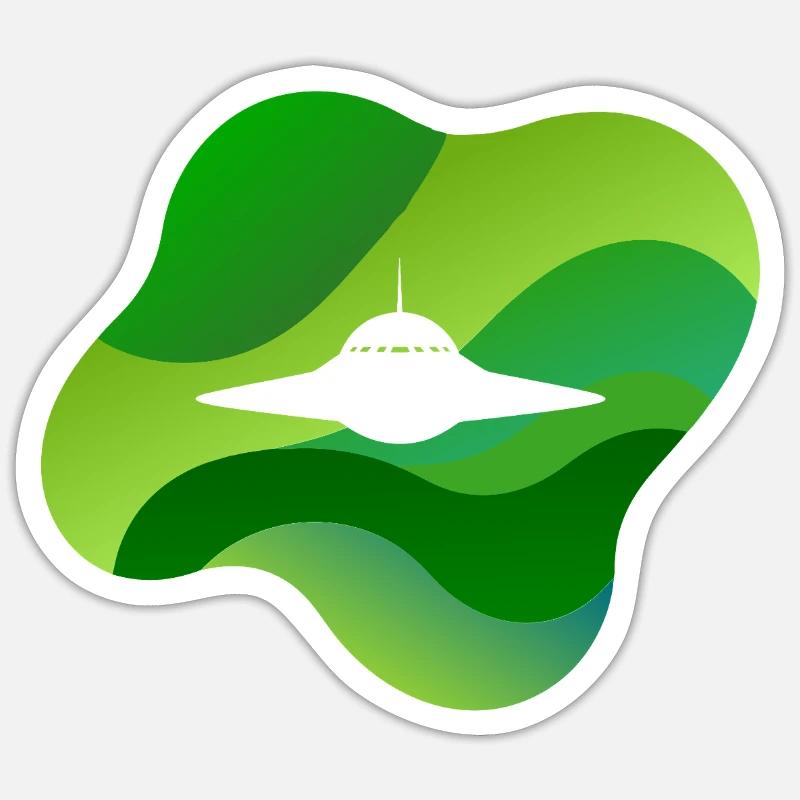 Raumschiff Rakete - Sticker Größe S (10 x 10 cm) - Mattweiß