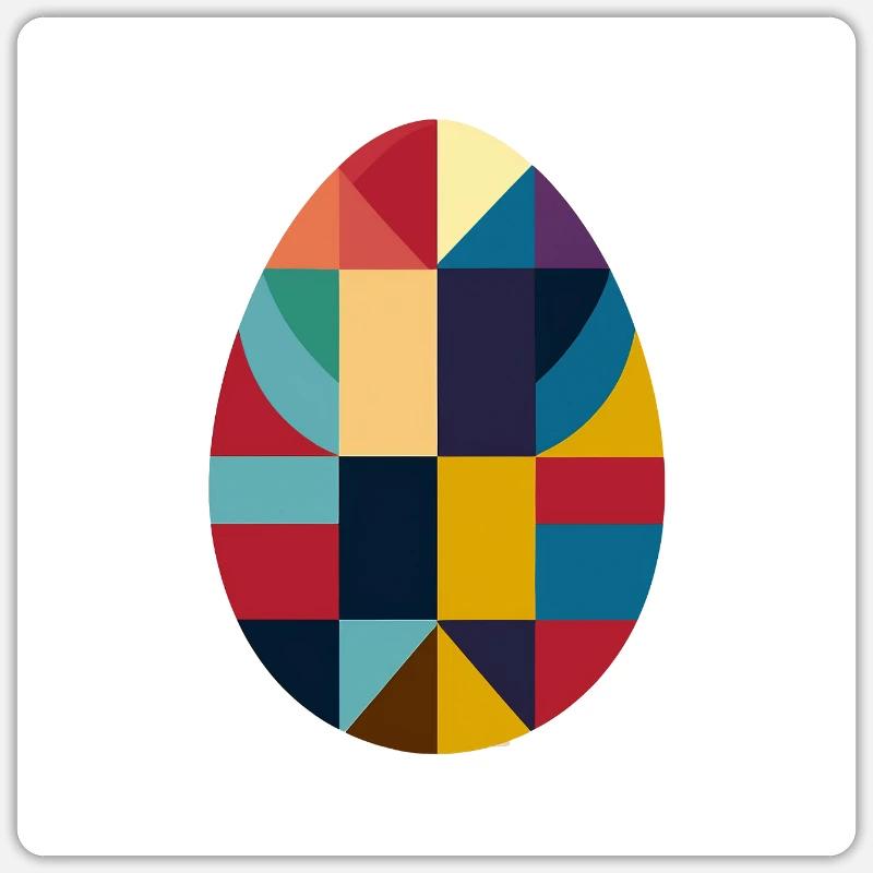 Easter Egg Design No.06 - Sticker size S (10 x 10 cm) - white matte