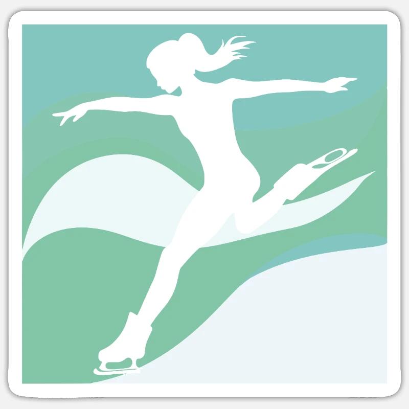 Figure Skating Performance - Sticker size S (10 x 10 cm) - white matte