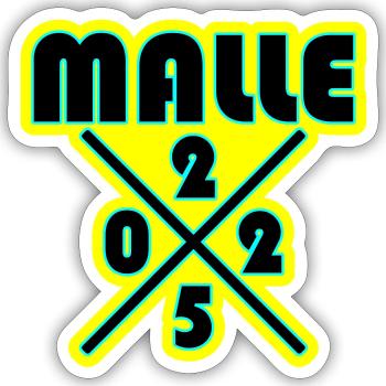 Malle 2025 - Sticker Größe S (10 x 10 cm) - Mattweiß - Vorne