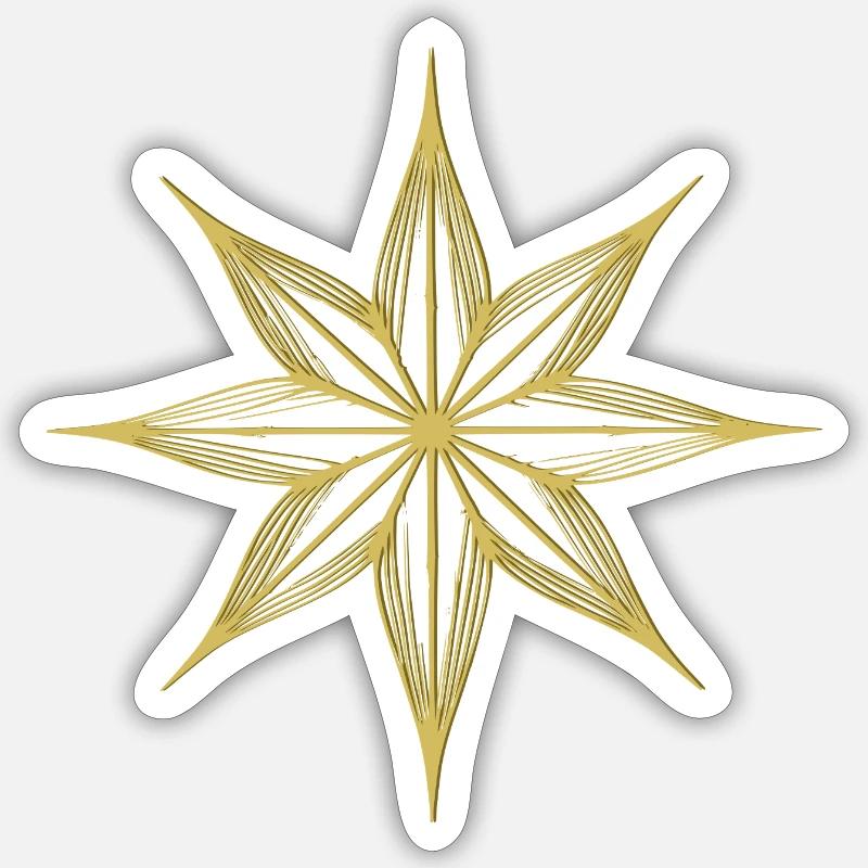 Étoile - Sticker taille S (10 x 10 cm) - blanc mat