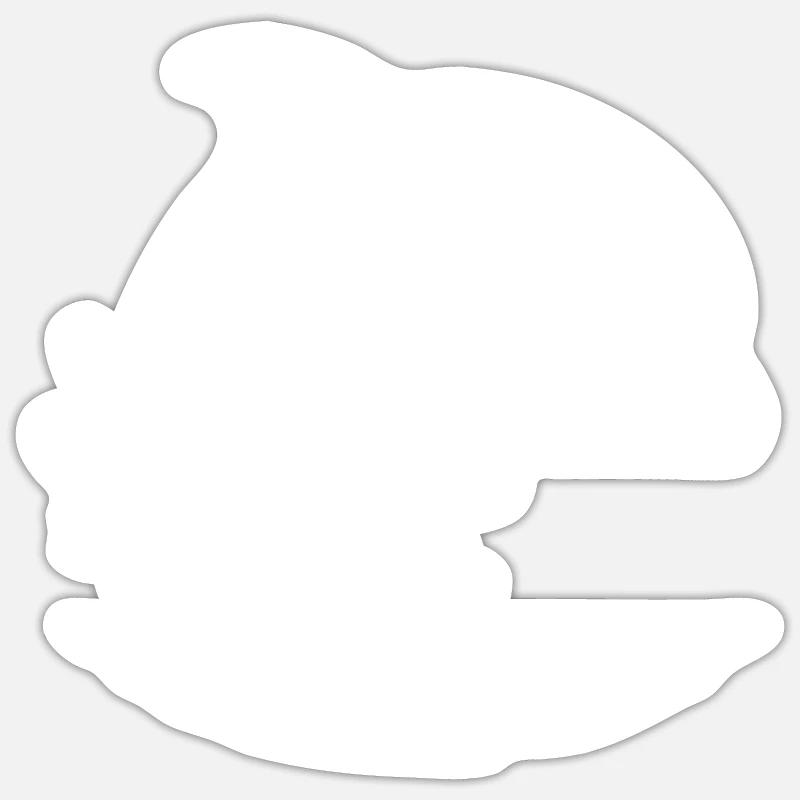 Jumping Elegant Tattoo Dolphin - Sticker size S (10 x 10 cm) - white matte