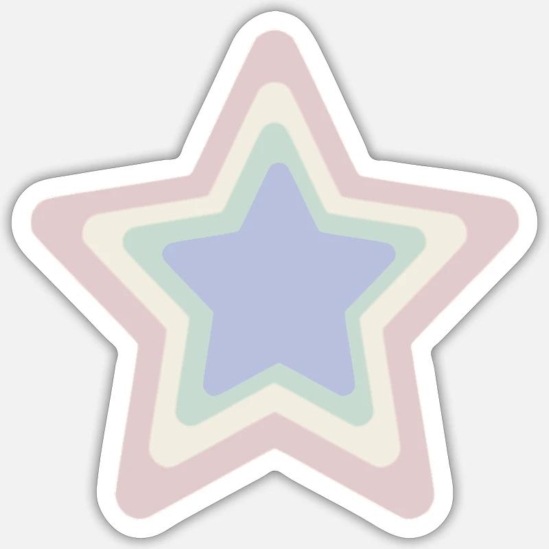 Étoile - Sticker taille S (10 x 10 cm) - blanc mat
