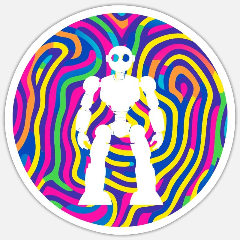Robotik Technologie Informatik - Sticker Größe S (10 x 10 cm) - Mattweiß