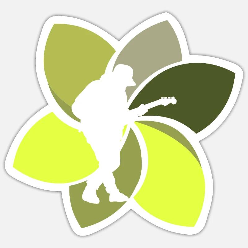 Guitar Shouter Hardrock - Sticker size S (10 x 10 cm) - white matte