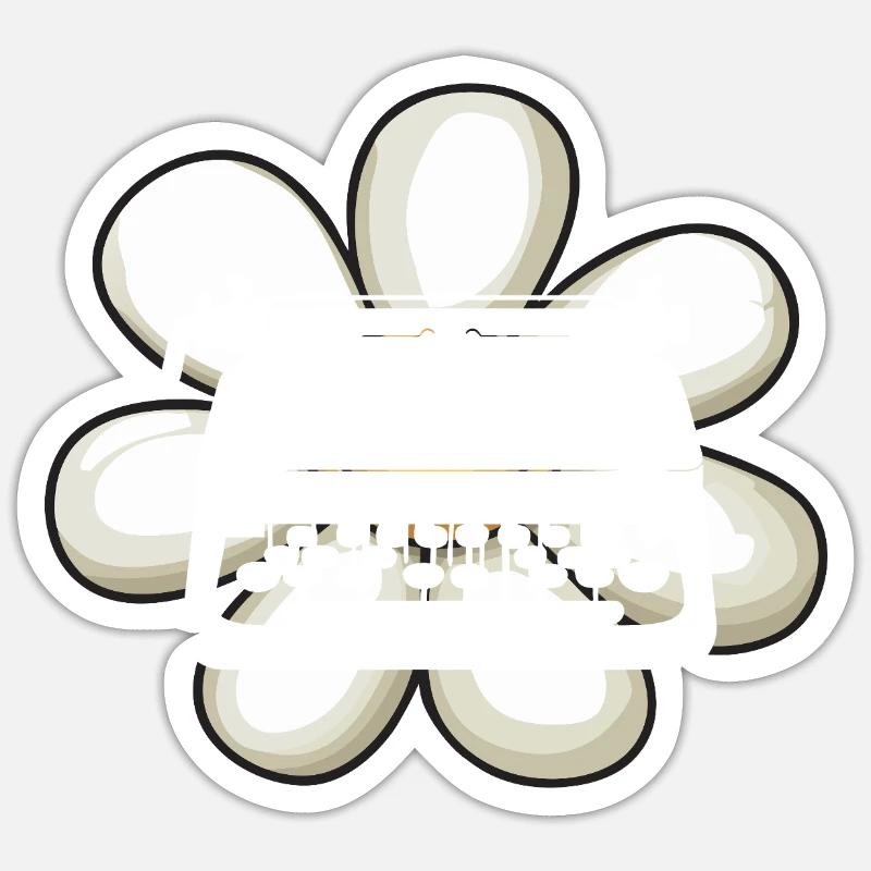 Écrivain Romans - Sticker taille S (10 x 10 cm) - blanc mat
