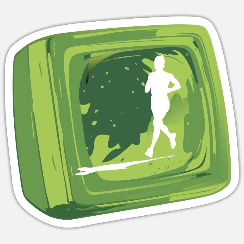 Marathon d’endurance - Sticker taille S (10 x 10 cm) - blanc mat