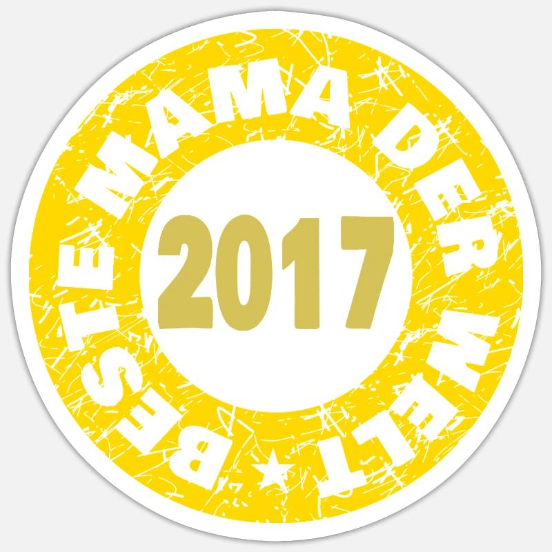 Mama 2017 - Sticker Größe S (10 x 10 cm) - Mattweiß