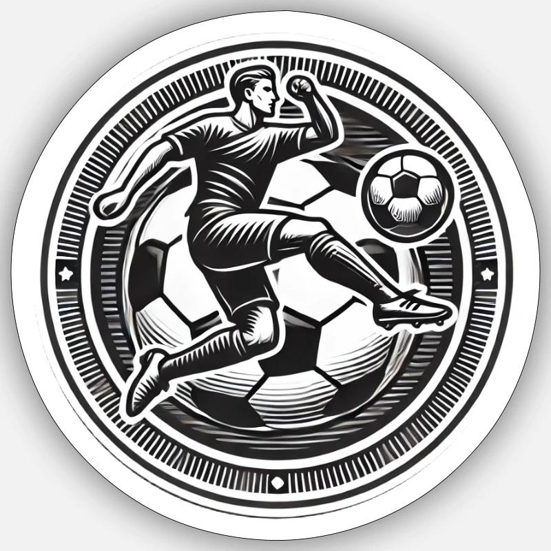 Foot1 - Sticker taille S (10 x 10 cm) - blanc mat