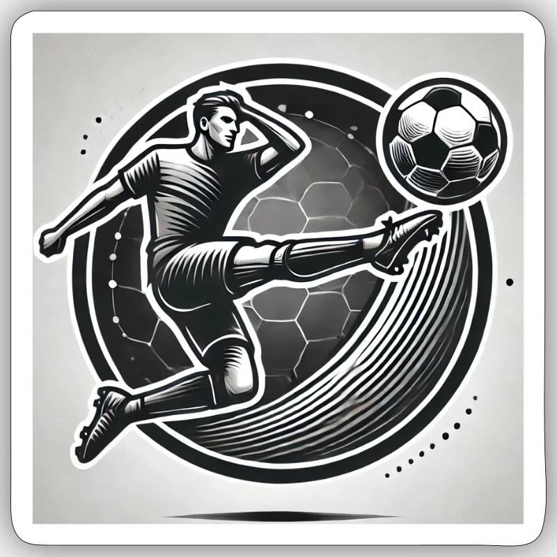 Foot2 - Sticker taille S (10 x 10 cm) - blanc mat