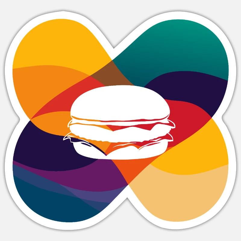 Burger Joint Restauration rapide Sticker taille S (10 x 10 cm)
