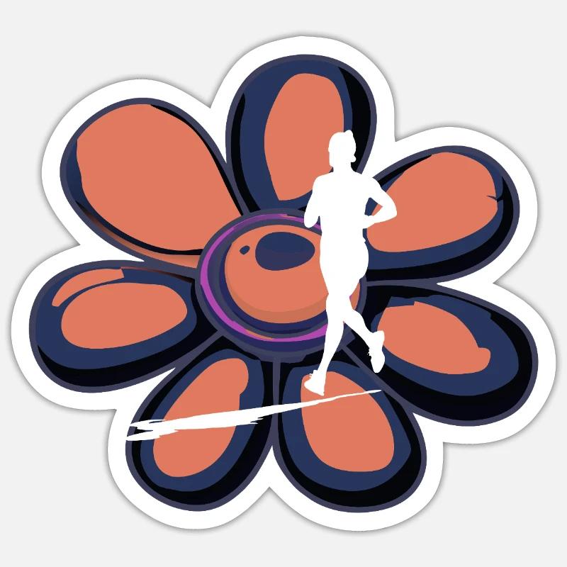 Marathon Training Ausdauer Sticker Größe S (10 x 10 cm)