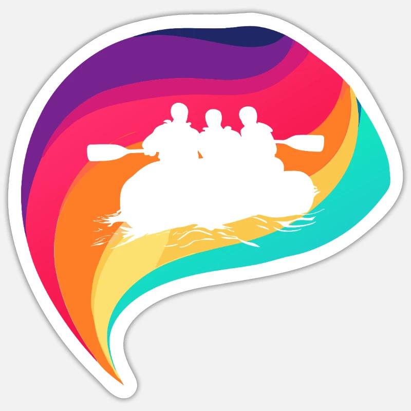 Rowing Stream Paddling - Sticker size S (10 x 10 cm) - white matte