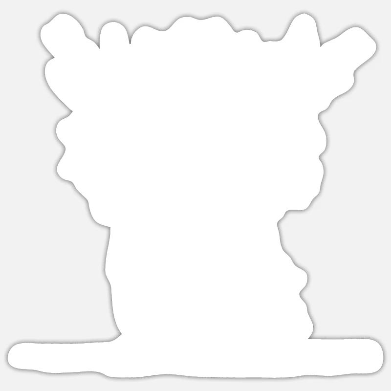 Schlaftrunkene Eule und mürrische Nachtwächterin Sticker Größe S (10 x 10 cm)