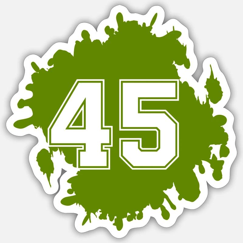 klecks 45 - Sticker Größe S (10 x 10 cm) - Mattweiß