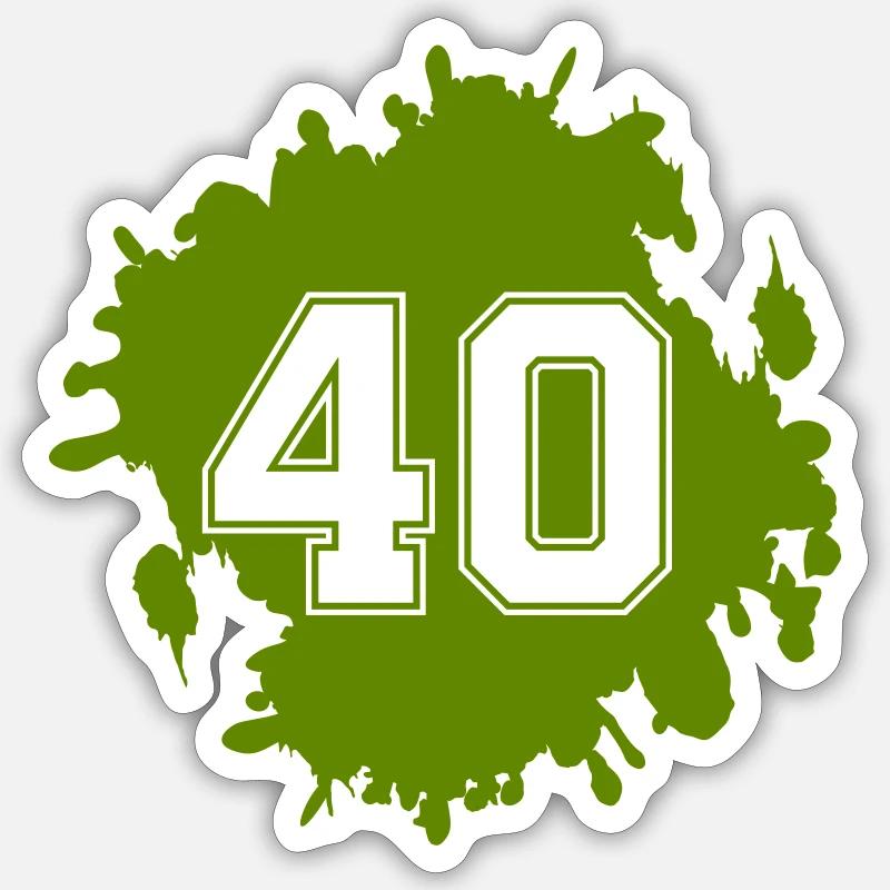 blob 40 - Sticker size S (10 x 10 cm) - white matte