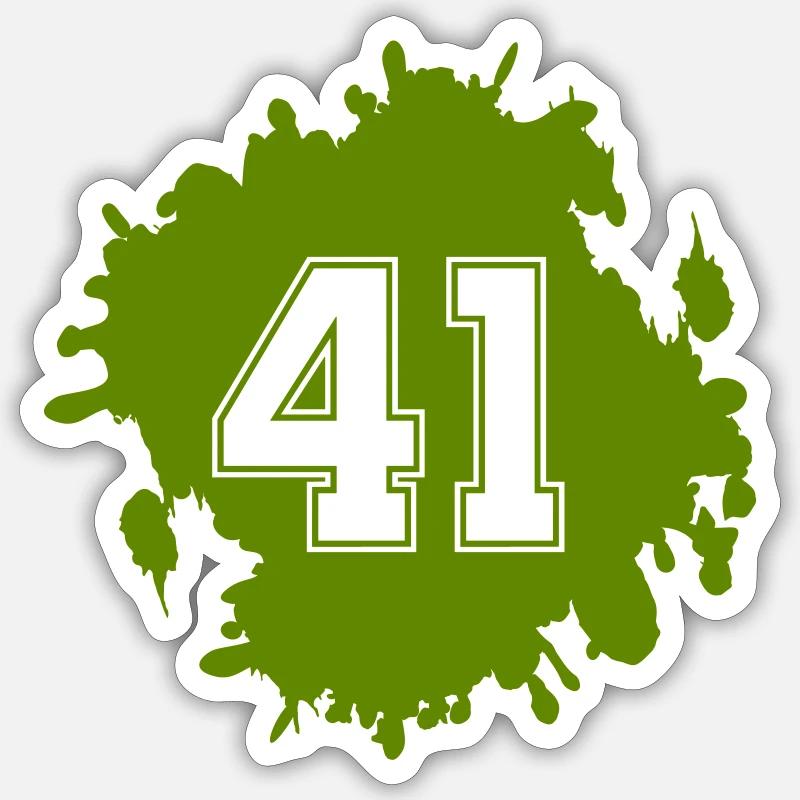 klecks 41 - Sticker Größe S (10 x 10 cm) - Mattweiß