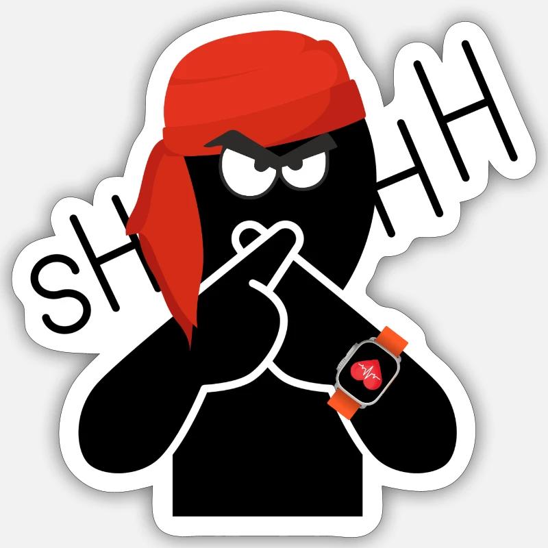 Sei still Sticker Größe S (10 x 10 cm)