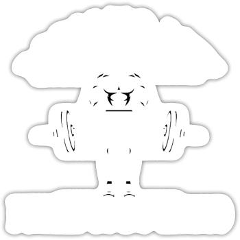Gym Bodybuilding Born To Lift Forced To Do Cardio - Sticker size S (10 x 10 cm) - white matte - Front