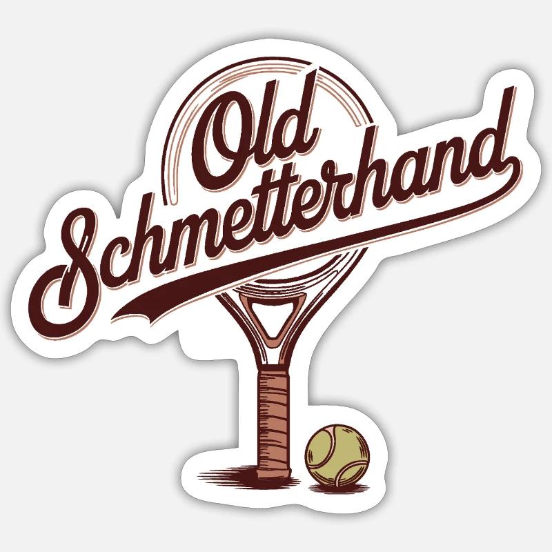 Old Schmetterhand 2 - Sticker Größe S (10 x 10 cm) - Mattweiß