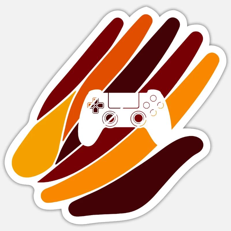 Gaming Console Controller - Sticker size S (10 x 10 cm) - white matte