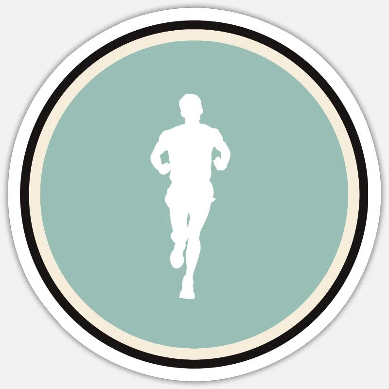 Marathon Run Start Line - Sticker size S (10 x 10 cm) - white matte
