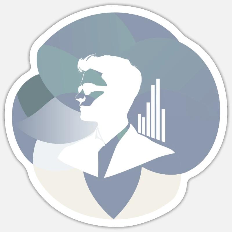 Statistics Science Research - Sticker size S (10 x 10 cm) - white matte
