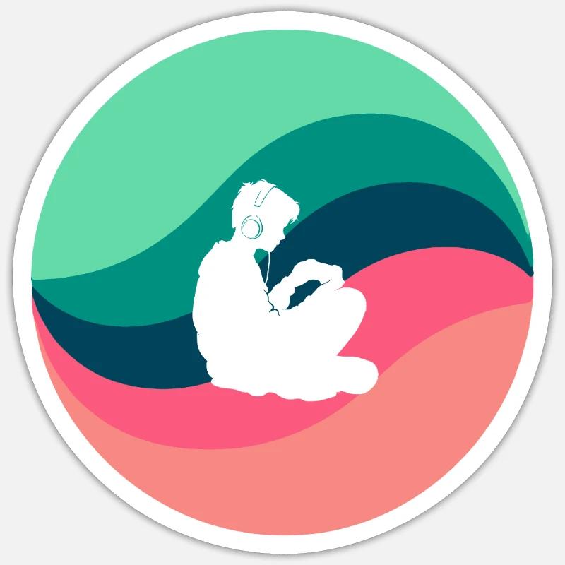 Avatar graphique de jeu - Sticker taille S (10 x 10 cm) - blanc mat