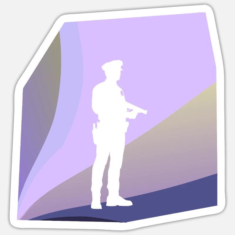 Polizei Polizeiarbeit Verbrechensbekaempfung Sticker Größe S (10 x 10 cm)