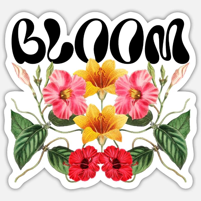 Bloom - Sticker size S (10 x 10 cm) - white matte