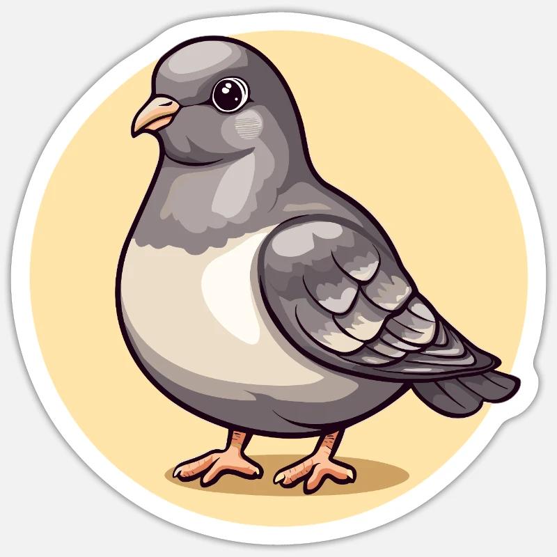 Douce colombe en cercle - Sticker taille S (10 x 10 cm) - blanc mat