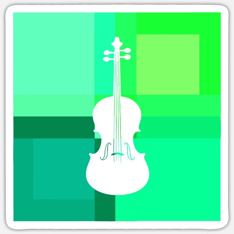 Violin Orchestra Strings - Sticker size S (10 x 10 cm) - white matte