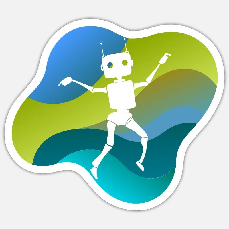 Robotik Robotics Technologie Sticker Größe S (10 x 10 cm)