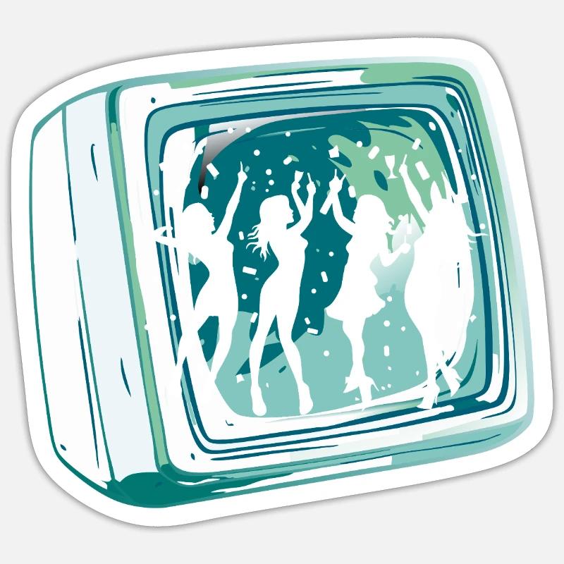 Disco Nachtleben DJs Sticker Größe S (10 x 10 cm)