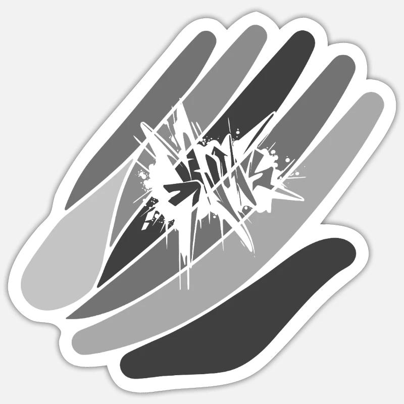 Graffiti Spray Cans Murals - Sticker size S (10 x 10 cm) - white matte