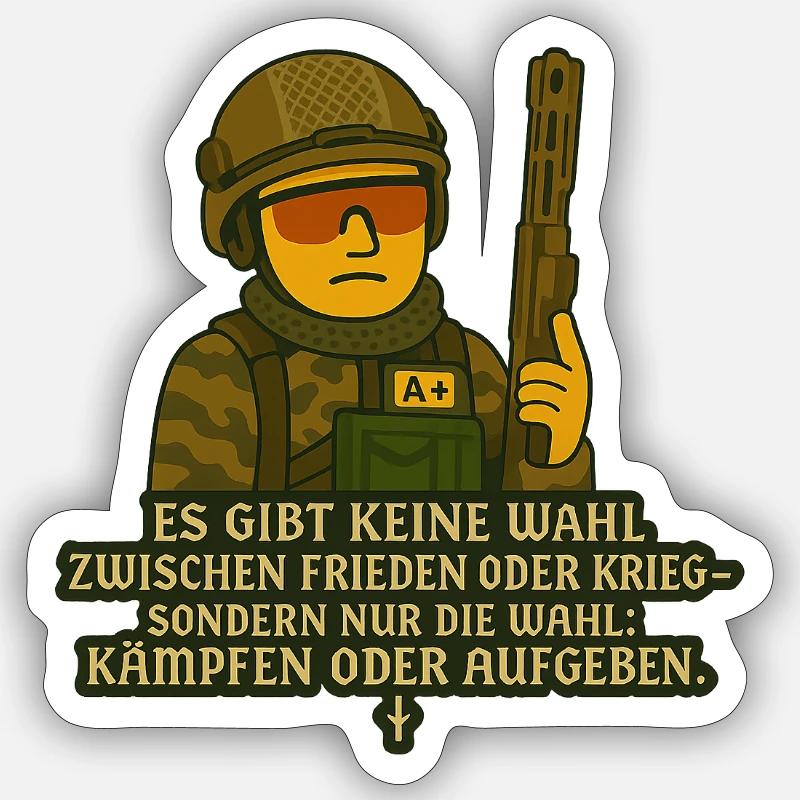 Strong statement – uncompromising and clear. Sticker size S (10 x 10 cm)