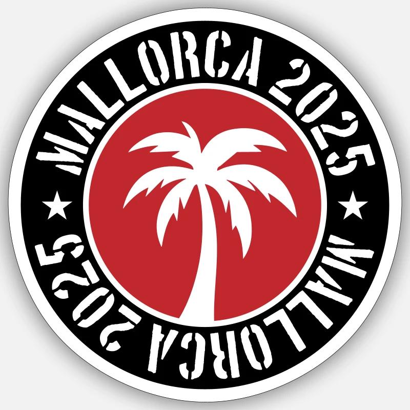 Majorque 2025 - Sticker taille S (10 x 10 cm) - blanc mat