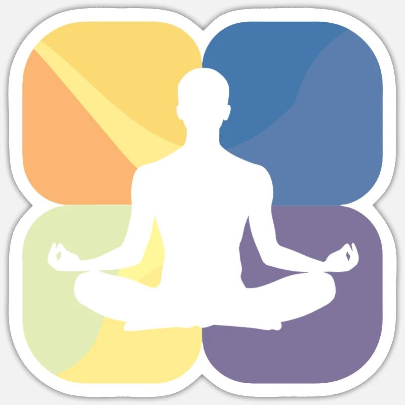 Méditation Relaxation Conscience Sticker taille S (10 x 10 cm)