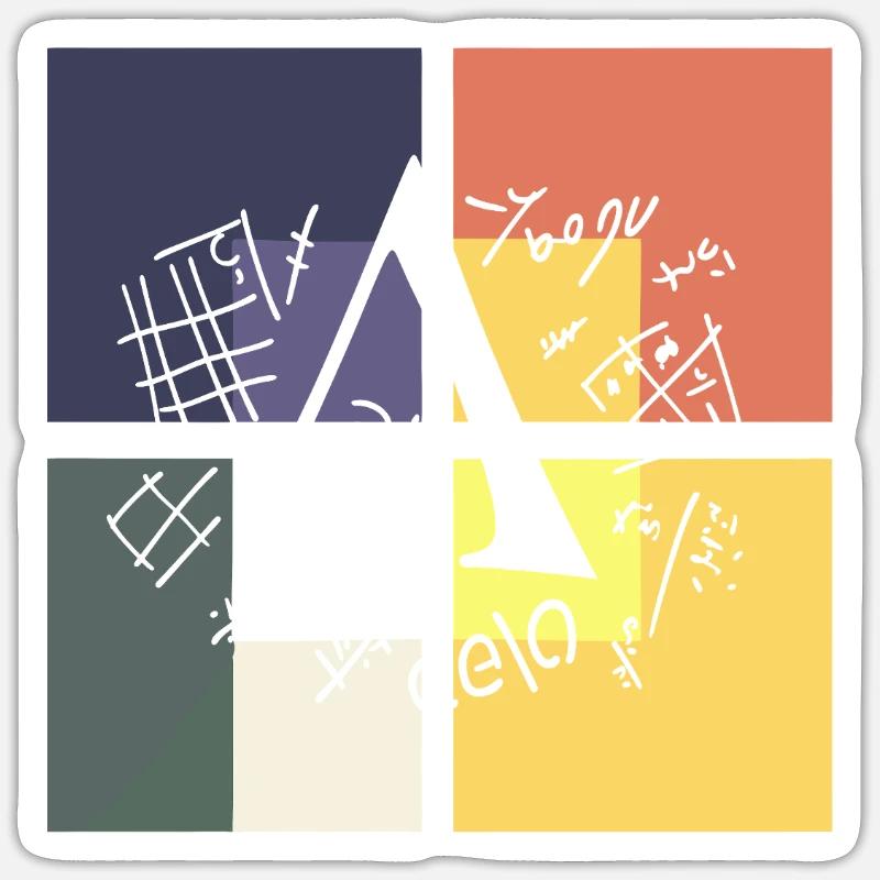 Math Formulas - Sticker size S (10 x 10 cm) - white matte