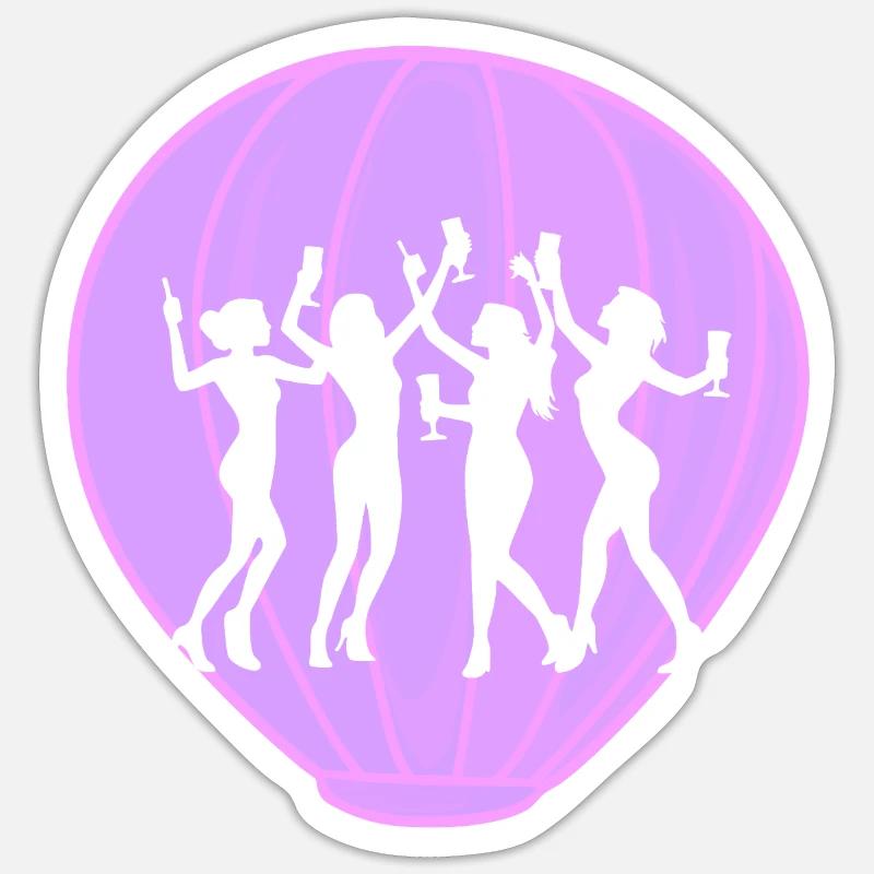 Disco DJs Sticker size S (10 x 10 cm)
