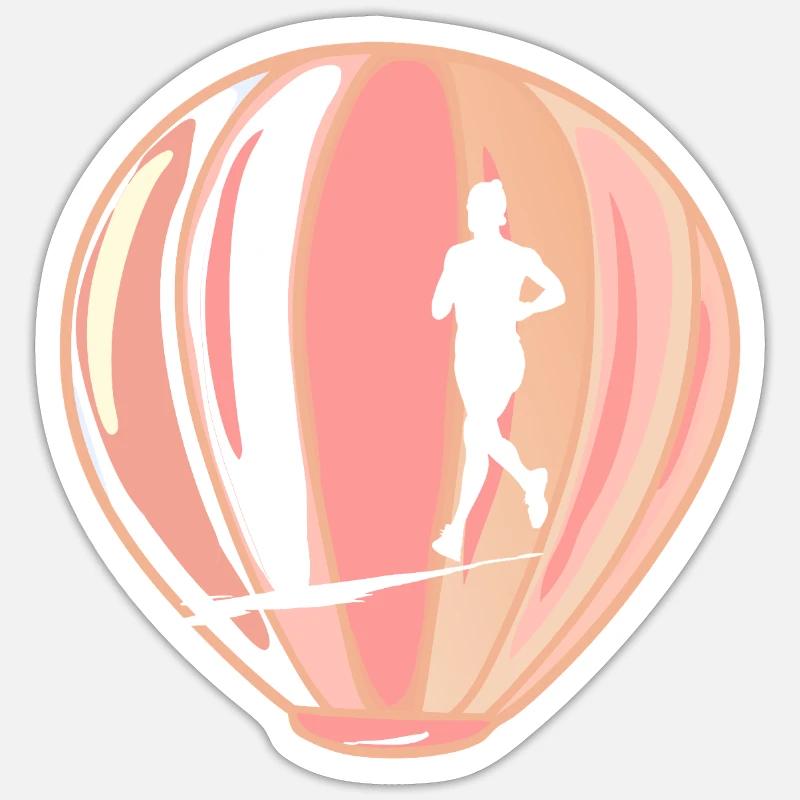 Marathon Start Line - Sticker size S (10 x 10 cm) - white matte