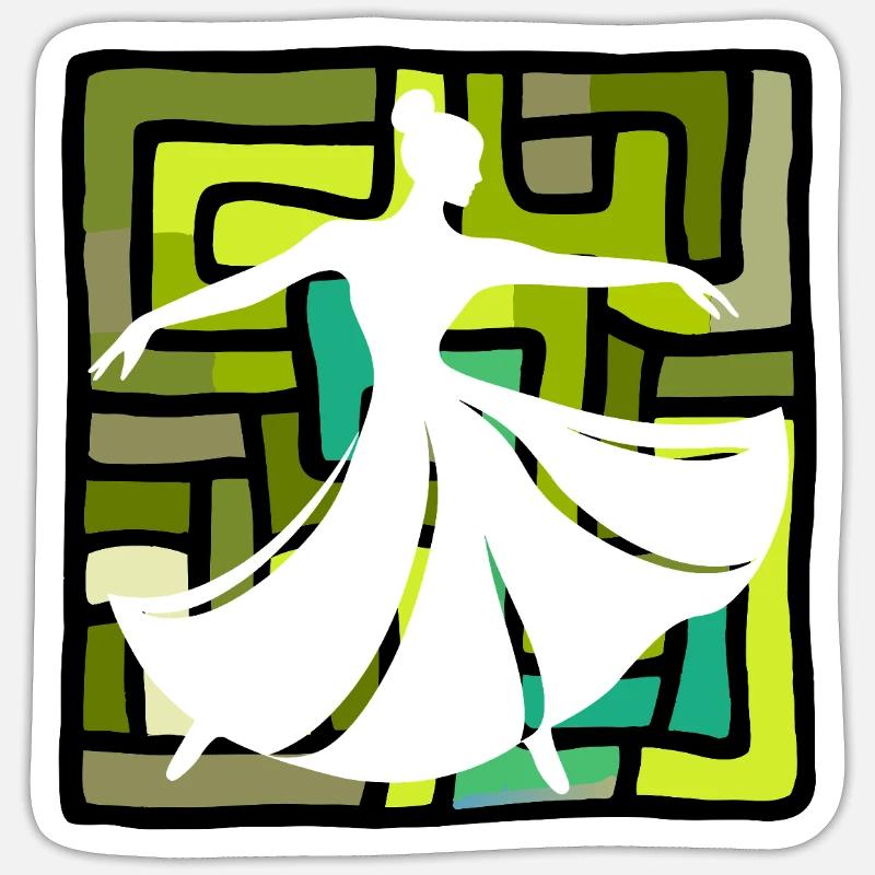 Dancing Modern - Sticker size S (10 x 10 cm) - white matte