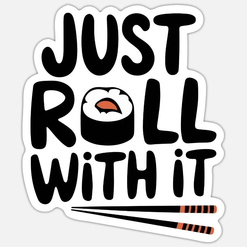Il suffit de rouler avec - Sticker taille S (10 x 10 cm) - blanc mat