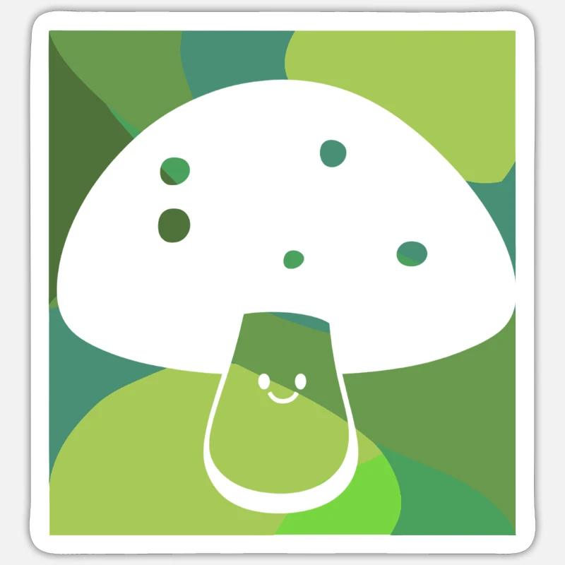 Vegetarisch Pilze Giftig - Sticker Größe S (10 x 10 cm) - Mattweiß