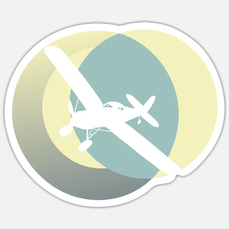 Aviation Engine - Sticker size S (10 x 10 cm) - white matte