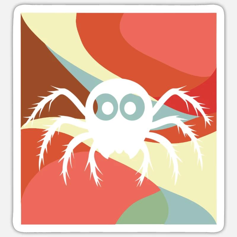 Tarantula Spider Weaving - Sticker size S (10 x 10 cm) - white matte