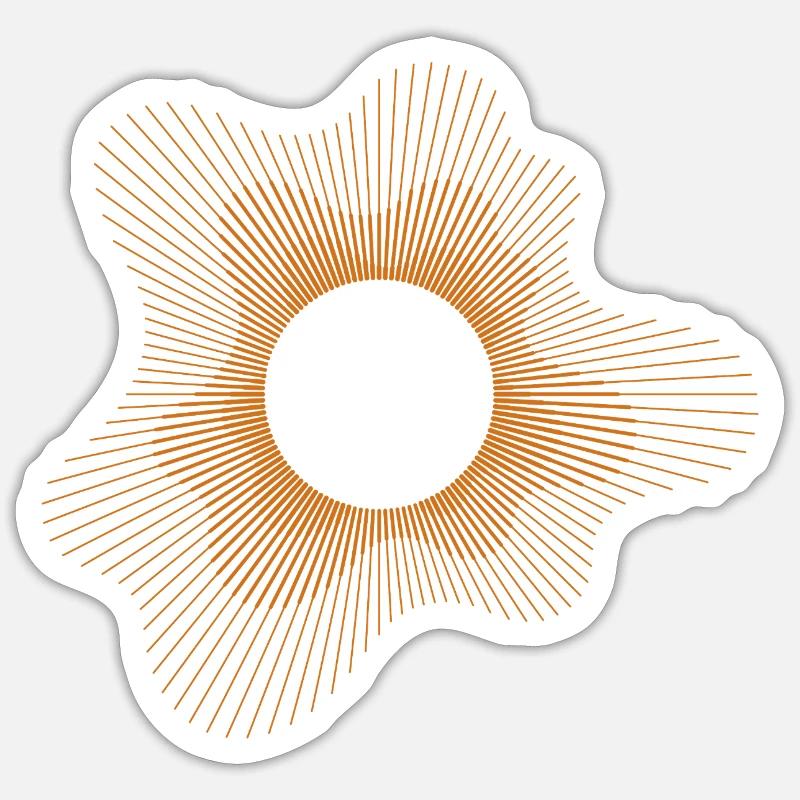 Solar Eclipse Geometric Design Sticker size S (10 x 10 cm)