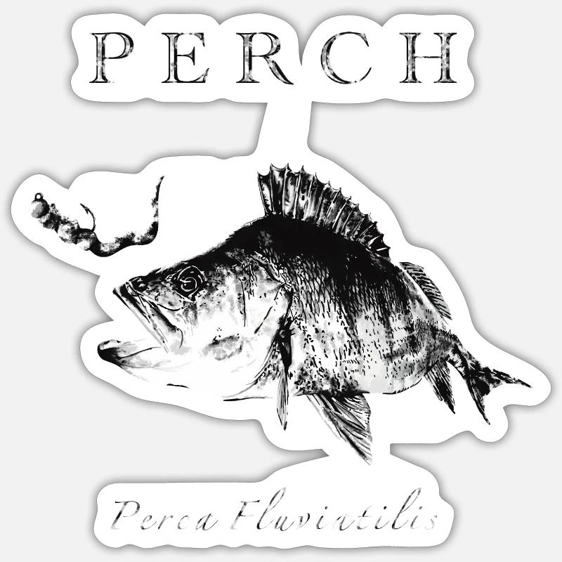 Perch Angler - Artificial lures for predatory fish Sticker size S (10 x 10 cm)