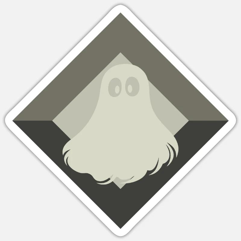 Ghost Terror - Sticker size S (10 x 10 cm) - white matte
